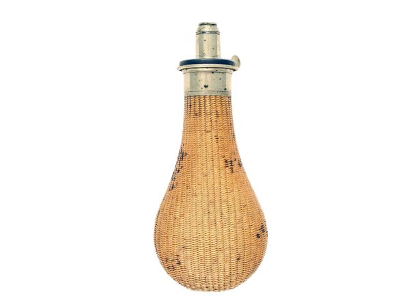 An Extra Quality Sykes Wicker Powder Flask - Image 3