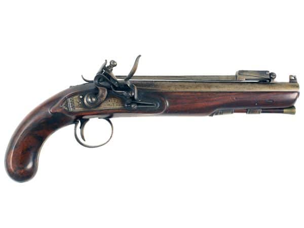 An Untouched Officers Pistol with Spring Bayonet