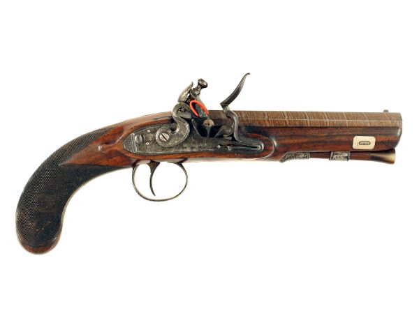 A Flintlock Overcoat Pistol by W. Parker