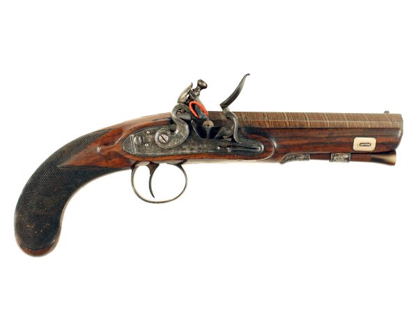 A Flintlock Overcoat Pistol by W. Parker