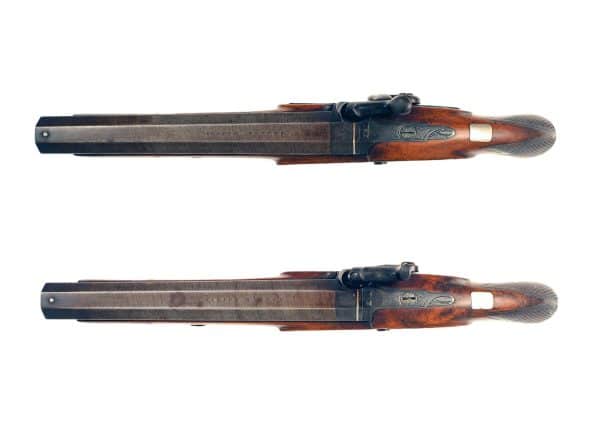 A Pair of Percussion Officers Pistols by Blanch - Image 3