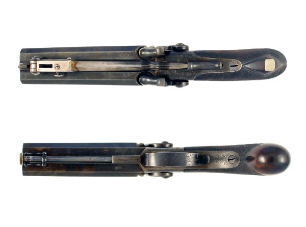 A Double Barrel Percussion Pistol by Cogswell - Image 2