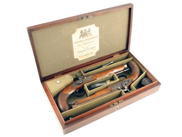 A Cased Pair of Westley Richards Officers Pistols.