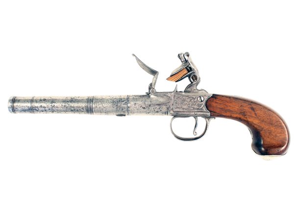 A 18-Bore Flintlock Cannon Barrelled Pistol by Manning - Image 2