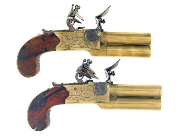 A Pair of Flintlock Pistols by H.W. Mortimer