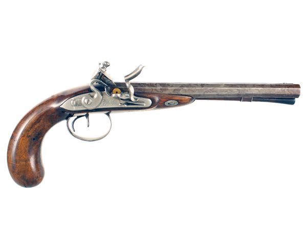 A Flintlock Wogdon and Barton Carriage Pistol