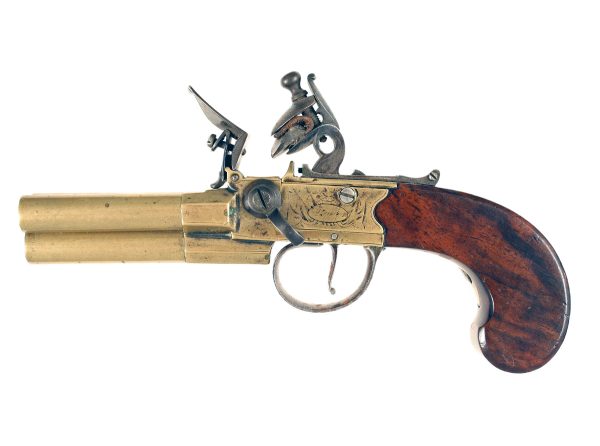 A Scarce Three Barrelled Pistol