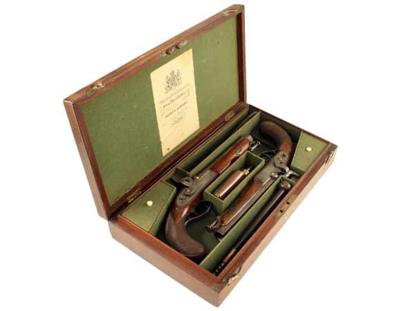 A Cased Pair of Wesley Richards Officers Pistols