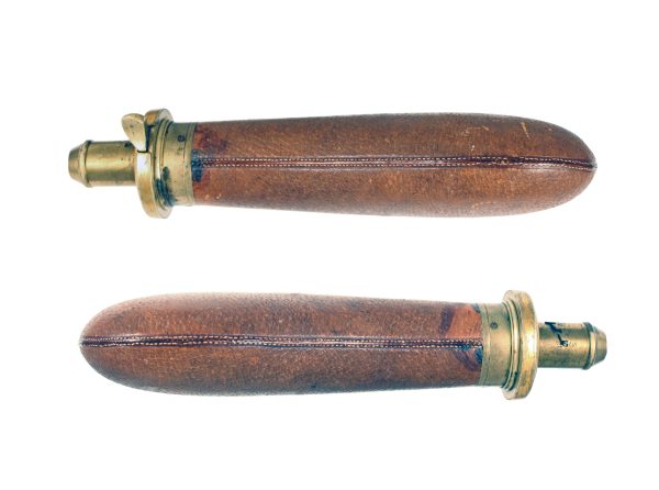 A Very Good Brown Leather Flask. - Image 2