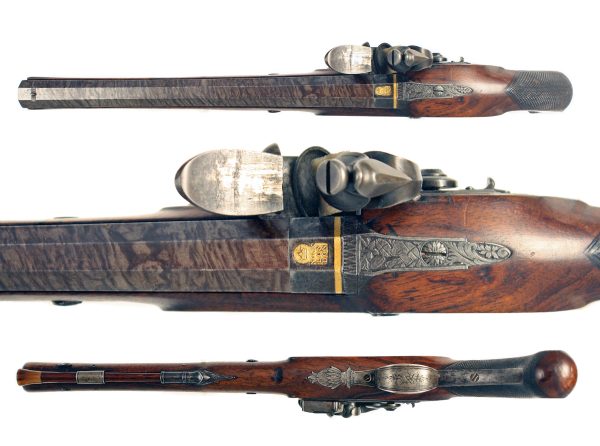 A Flintlock Duelling Pistol by H. Nock - Image 3