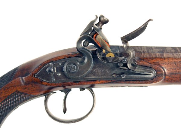 A Flintlock Duelling Pistol by H. Nock - Image 2