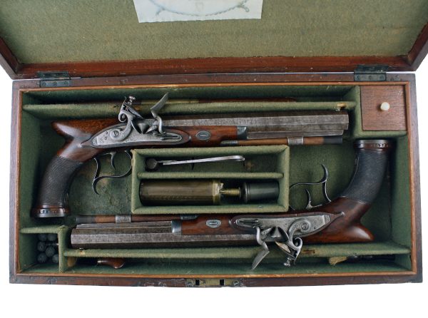 A Cased Pair of Irish Flintlock Duelling Pistols - Image 2