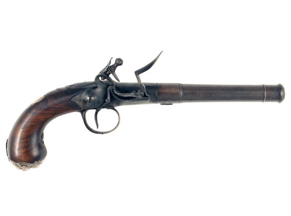 A Pair of Silver Mounted Queen Anne Pistols - Image 2