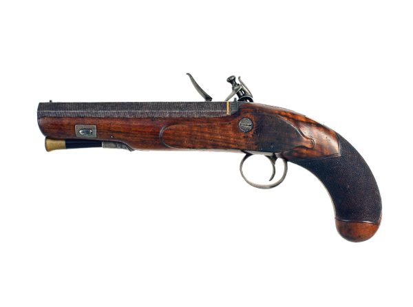 A Flintlock Overcoat Pistol by Brunton of York. - Image 3