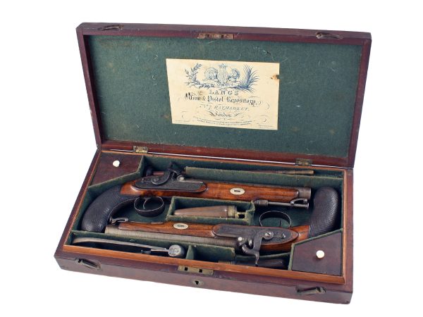 A Cased Pair of Belt Pistols by Lang