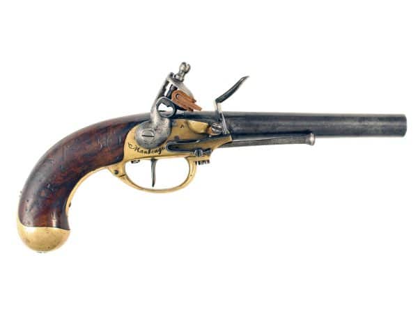 A French Model 1777 Flintlock Cavalry Pistol.