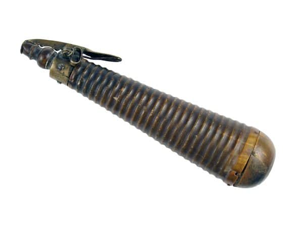 An Early Turned Wood Powder Flask
