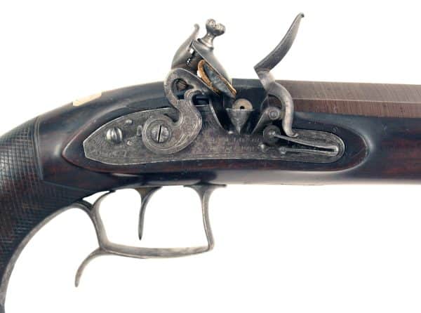 A Flintlock Duelling Pistol by H. Tatham, London. - Image 3