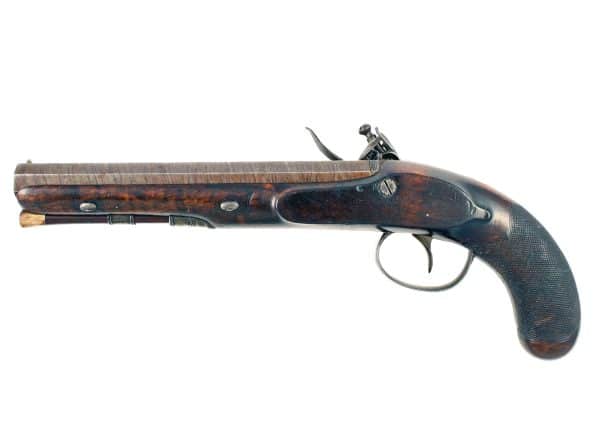 A Flintlock Officers Pistol by H. Nock - Image 4