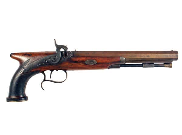 An unusual pair of Percussion Duelling Pistols - Image 2