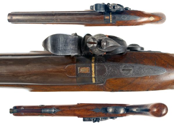 An Interesting Flintlock Officers Pistols by Oates - Image 2