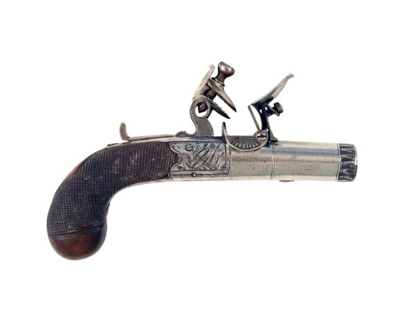 A Round Framed Flintlock Pistol by Nock