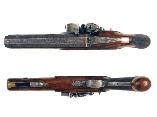 A Flintlock Overcoat Pistol by Brunton of York. - Image 4
