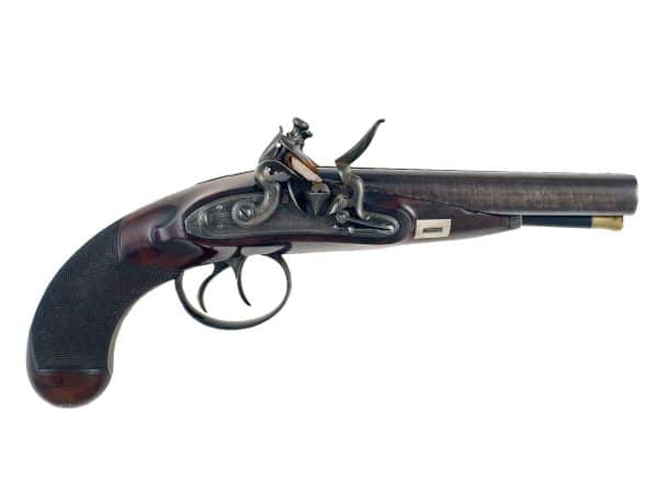 A Flintlock Carriage Pistol by Brunton of York