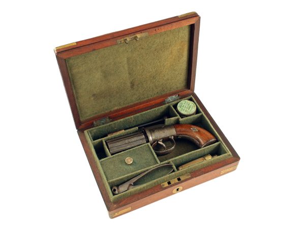 A Cased Pepperbox Revolver.