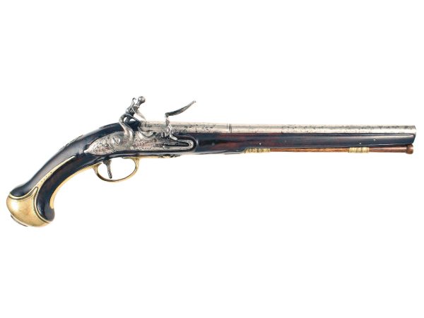 An Early Flintlock Holster Pistol by Wornall.