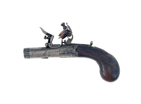 A Very Small Flintlock Pocket Pistol by H. Nock - Image 4