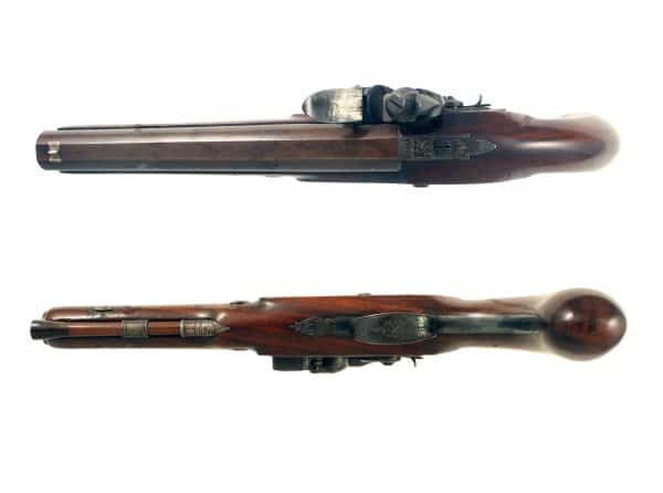 A Barton Flintlock Officers Pistol - Image 4