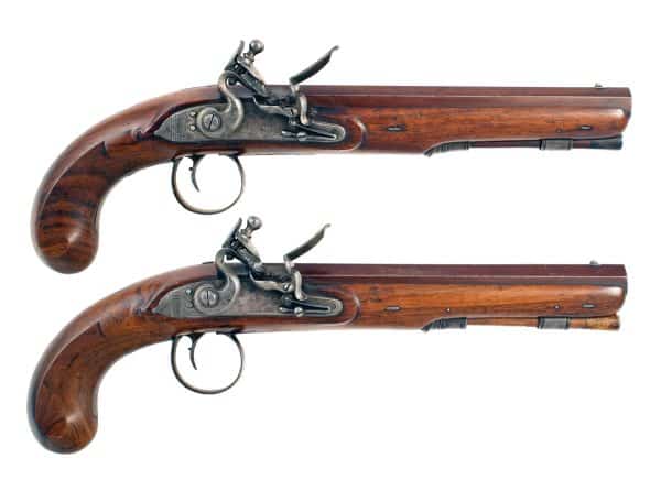 A Very Good Pair of Flintlock Officers Pistols