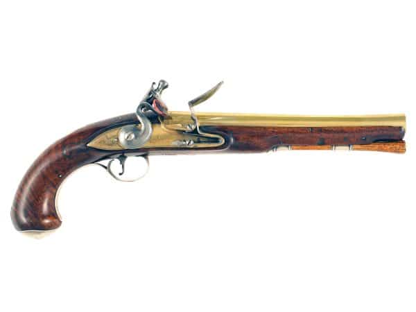 A Silver Mounted Flintlock Holster Pistol