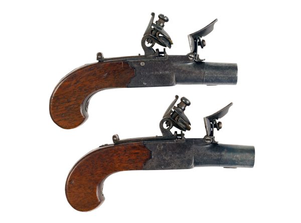 A Pair of Rifled Flintlock Pocket Pistols