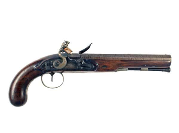 A Flintlock Officers Pistol by J&W Richards