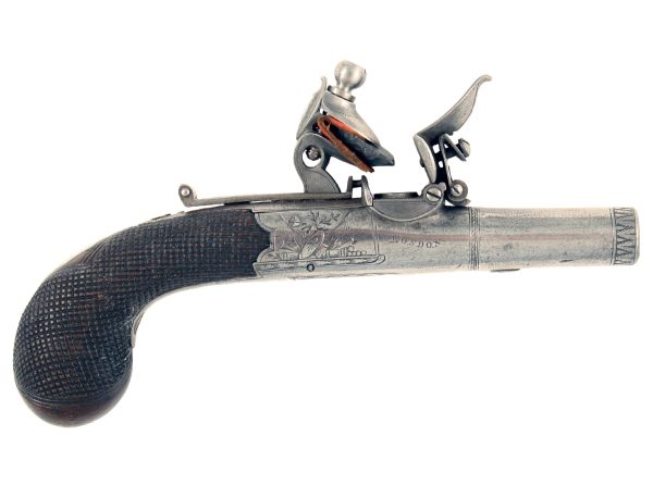 A Cased Pair of Pocket Pistols by H. Nock - Image 3