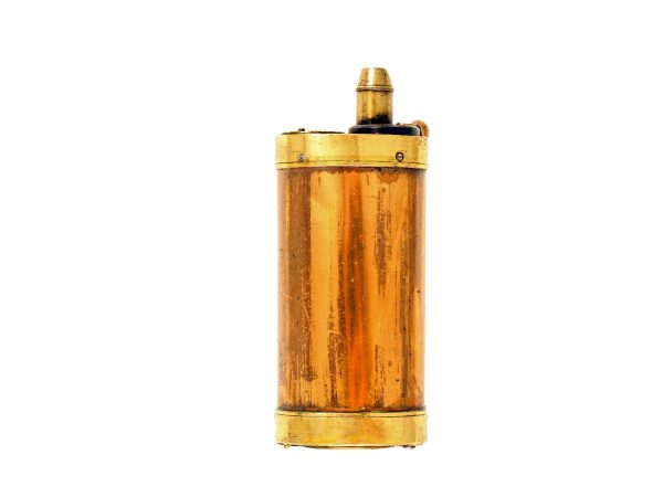 A Copper Three Way Powder Flask