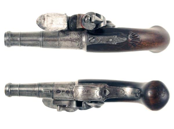 A Queen Anne Pocket Pistol by Hirst. - Image 3