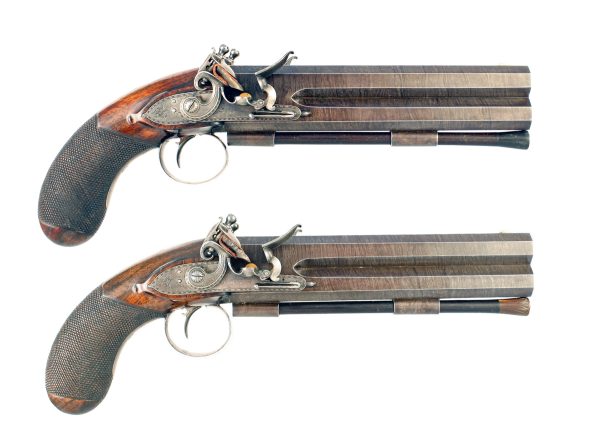 A Very Rare Cased Pair of Manton Pistols - Image 3