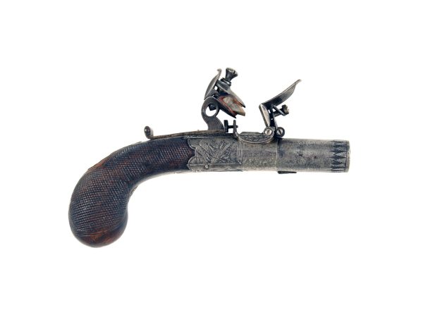 A Very Small Flintlock Pocket Pistol by H. Nock