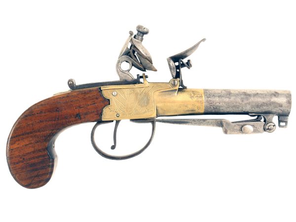 A Flintlock Pocket Pistol by H.Nock