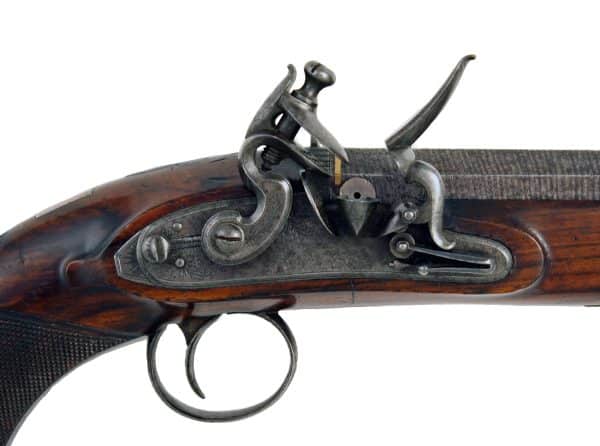 A Flintlock Overcoat Pistol by Brunton of York. - Image 2