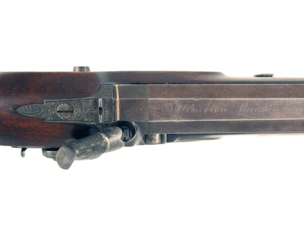 A Percussion Duelling Pistol by Barton. - Image 3