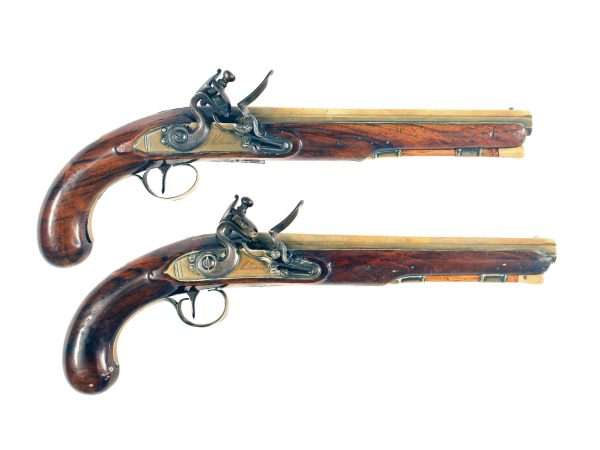 A Sleepy Pair of Flintlock Officers Pistols