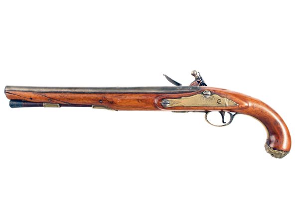 An Early Flintlock Holster Pistol by Harvey. - Image 3