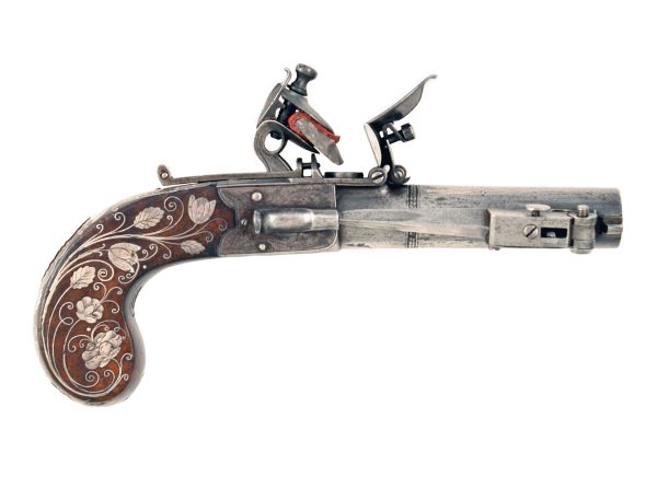A Pair of Silver Mounted Flintlock Pocket Pistols - Image 3