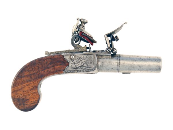 A Flintlock Pocket Pistol by Manton of London.