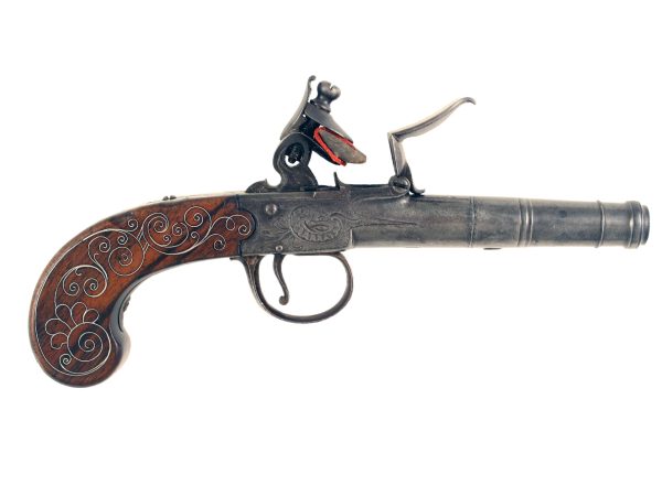 An Untouched Silver Inlaid Pocket Pistol