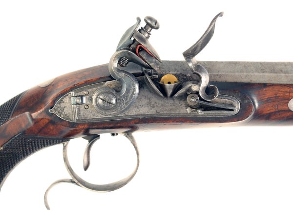 A Flintlock Duelling Pistol by W. Parker - Image 2